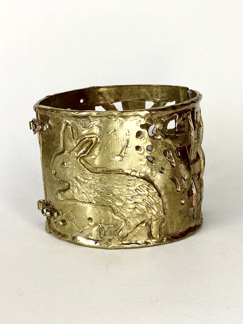 Bunny Escape Brass Bracelet