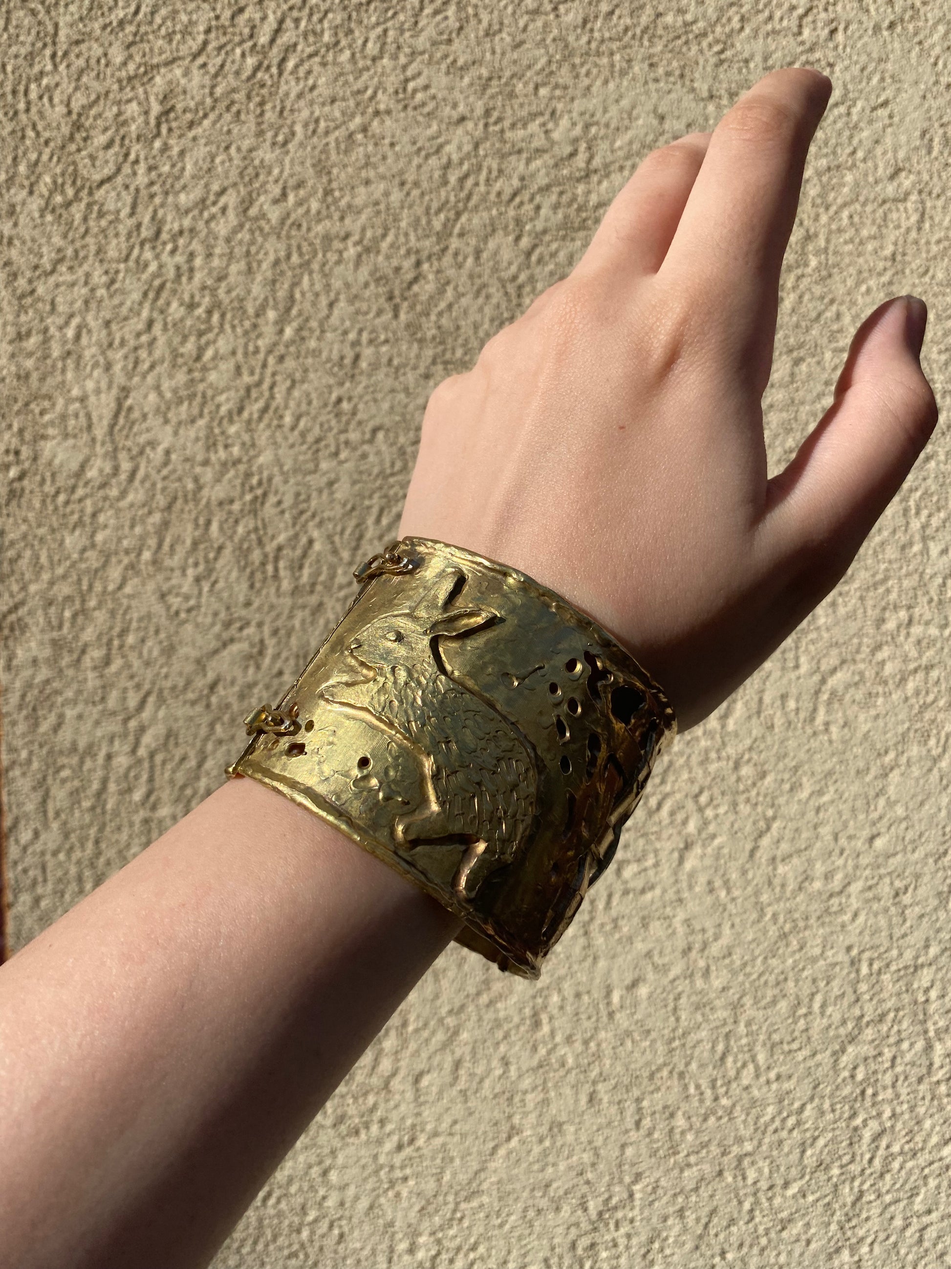 Bunny Escape Brass Bracelet
