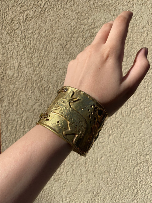 Bunny Escape Brass Bracelet